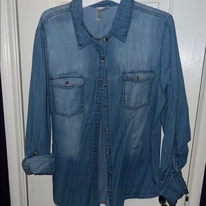Denim Button-Up Shirt